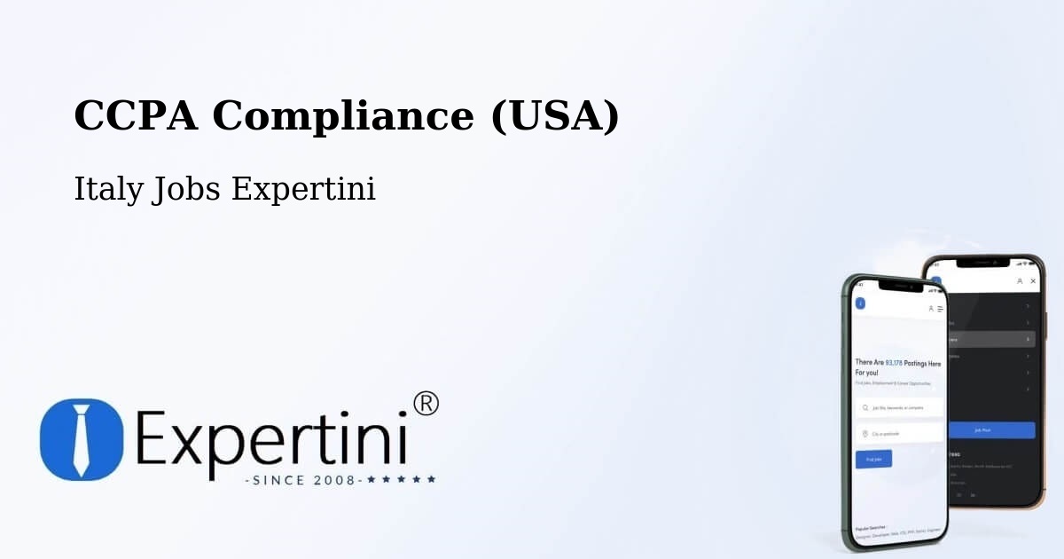CCPA Privacy Rights & Compliance Notice – Melilli - Italy Jobs Expertini